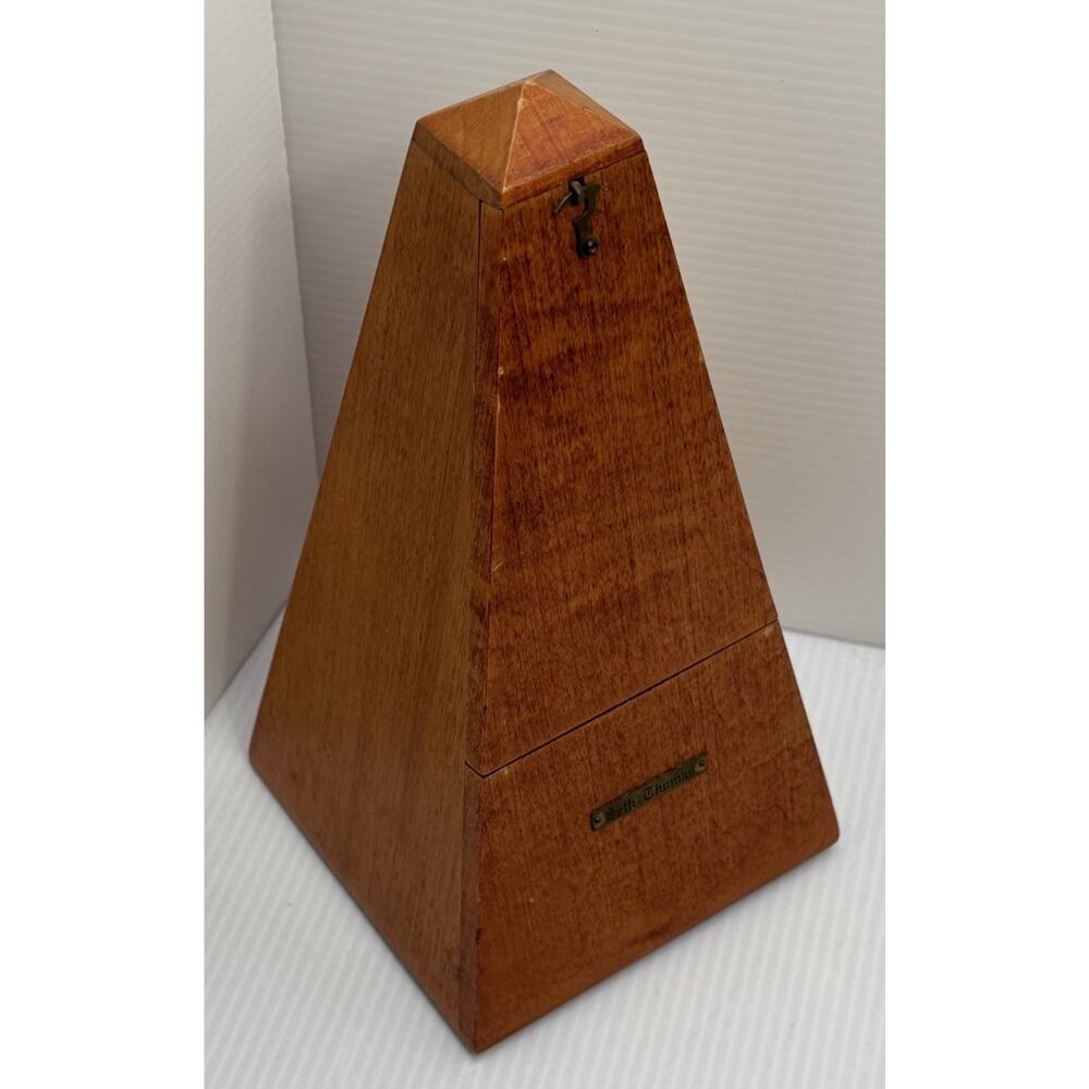 Vintage Seth Thomas Methronome De Maelzel No-7 Wood Wind Up Music Timer Working